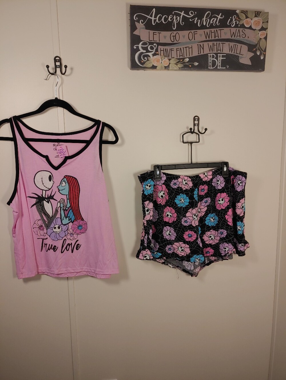 The Nightmare Before Christmas 2X 18-20 Tank Top With Matching shorts Night Set